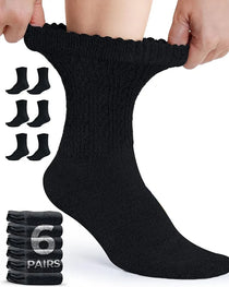 6-Pair Women's Bamboo Fiber Cable Knit Socks