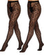 Two Pack High Waist Ultra Thin Leopard Print Sheer Tights Pantyhose