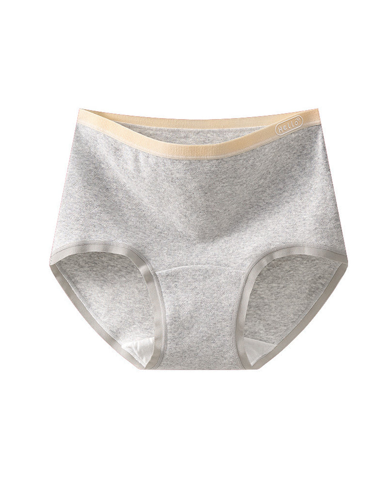 Plus Size 10A Antibacterial Cotton Extra Long Crotch High Waist Comfortable Briefs