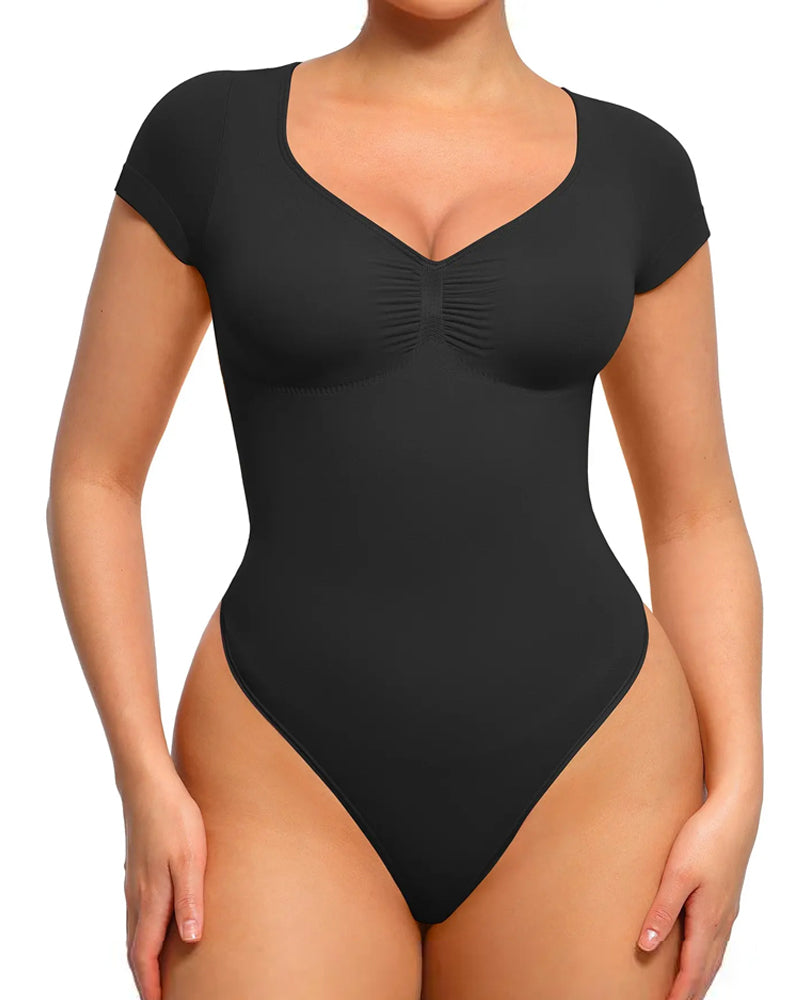 Women's V-neck Seamless Short-sleeved Shapewear Bodysuit Main image