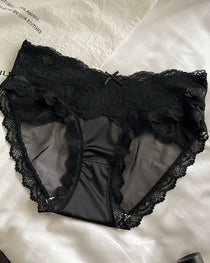 Sexy Colorblock Lace Mesh Sheer Panties
