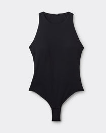 Round Neck Seamless with Bra Cups Tight-fitting Stretch Bodysuit