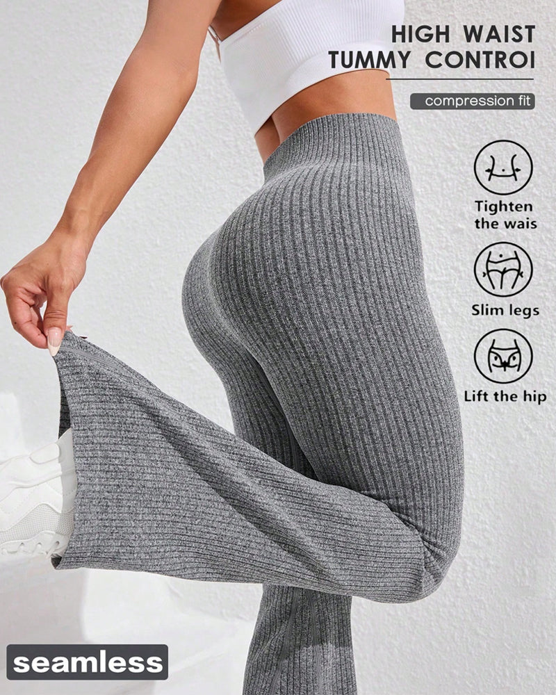 Women's Casual High-Waisted Comfortable Breathable Sports Yoga Tight Flare Pants Main image