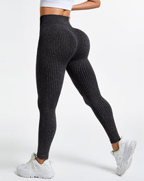 Women's Solid Color Elastic High-Waisted Comfortable and Breathable Sports Leggings