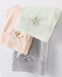 Comfortable Breathable Ice Silk Seamless Pure Cotton Crotch Women's Briefs