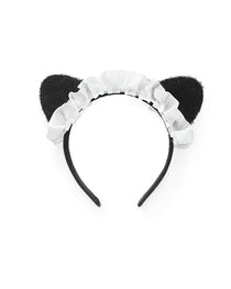 Sexy Bust Heart-shaped See-through Lace Open Crotch Bodysuit with Cat Ear Headband Lingerie Set