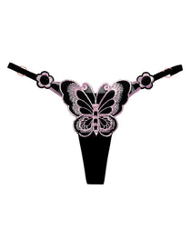 Sexy Butterfly Embroidered Low-rise Thong