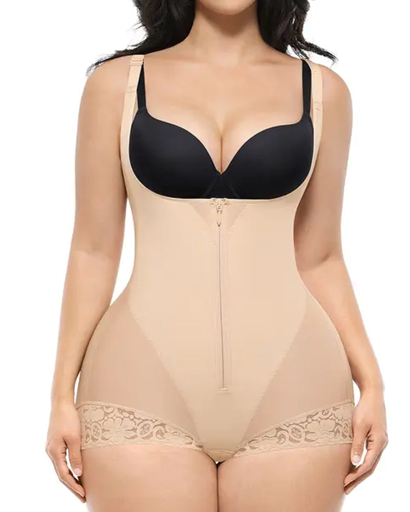Women's Tummy Control with Hook Zipper Closure Shaping Bodysuit Main image
