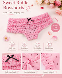 Floral Lace Ruffle Breathable Panties