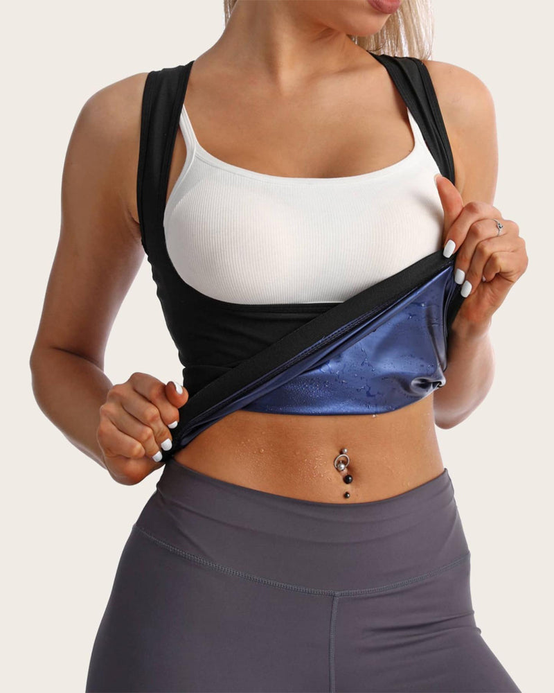 Women's Sleeveless Sweat-inducing Tummy-slimming Shaping Sports Vest Main image