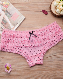 Floral Lace Ruffle Breathable Panties