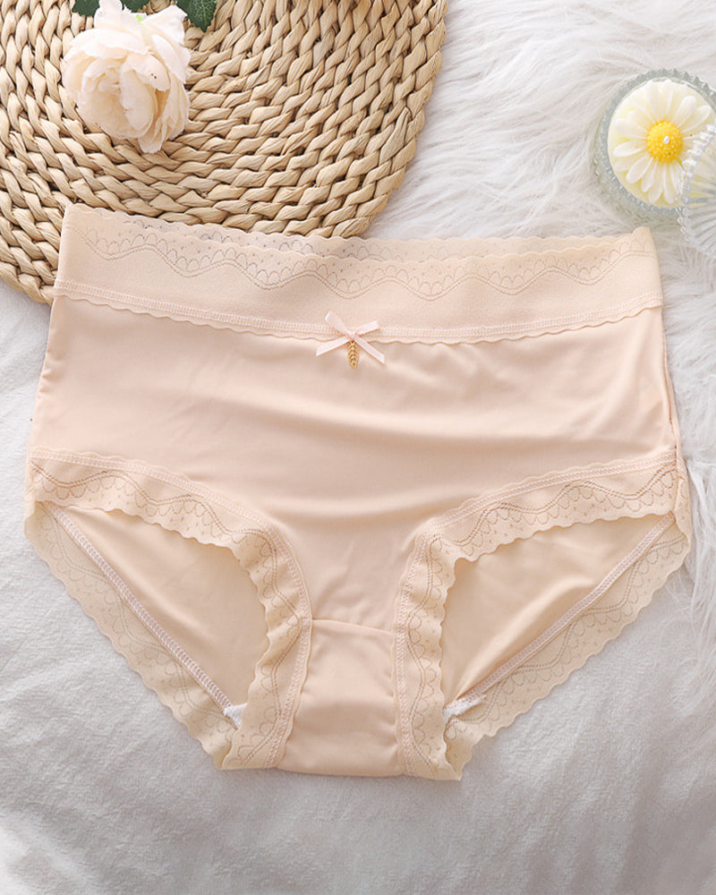 Comfortable Breathable Ice Silk Seamless Pure Cotton Crotch Women's Briefs