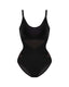 Criss-Cross Mesh Panel Sculpting Bodysuit