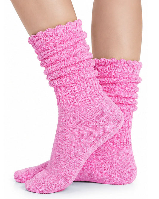 6-Pair Women's Bamboo Fiber Cable Knit Socks