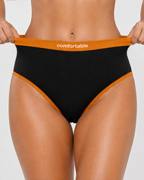 5-Pack Pure Cotton High Waist Colorblock Briefs