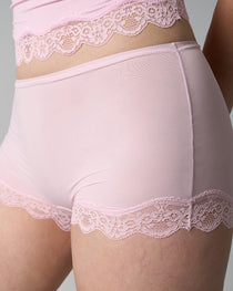 V-neck Lace-trimmed Seamless Stretch Camisole Top and Boxer Briefs Set