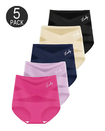 High Waist Tummy Control Breathable Mesh Cross Seamless Hip Lifting Briefs
