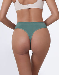 Women's Seamless Sports Fitness Solid Color Elastic T-Thong
