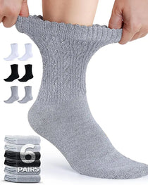 6-Pair Women's Bamboo Fiber Cable Knit Socks