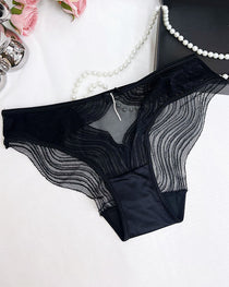 Sexy Lace Mesh Sheer Cutout Panties