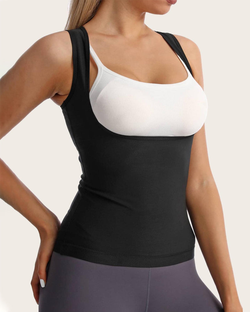 Women's Sleeveless Sweat-inducing Tummy-slimming Shaping Sports Vest Secondary image