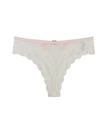 Sexy Polka Dot Lace Cutout See-through Thong