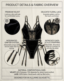 Sexy Deep V Lace Open-Crotch Bodysuit