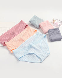 Lace-trimmed Pure Cotton Breathable Comfort Stretch Briefs