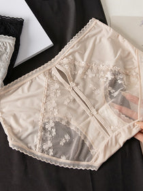 Sexy Seamless Lace Mesh Openwork Panties