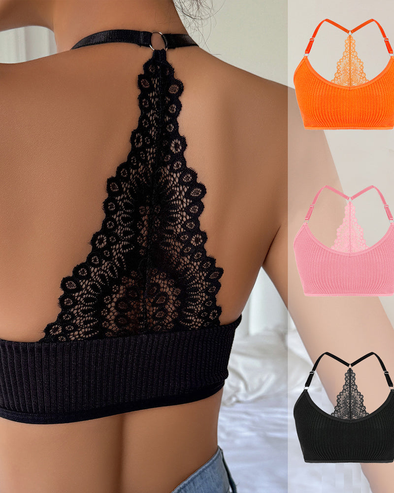 Women's Lace Vest Seamless Elastic Bra Main image