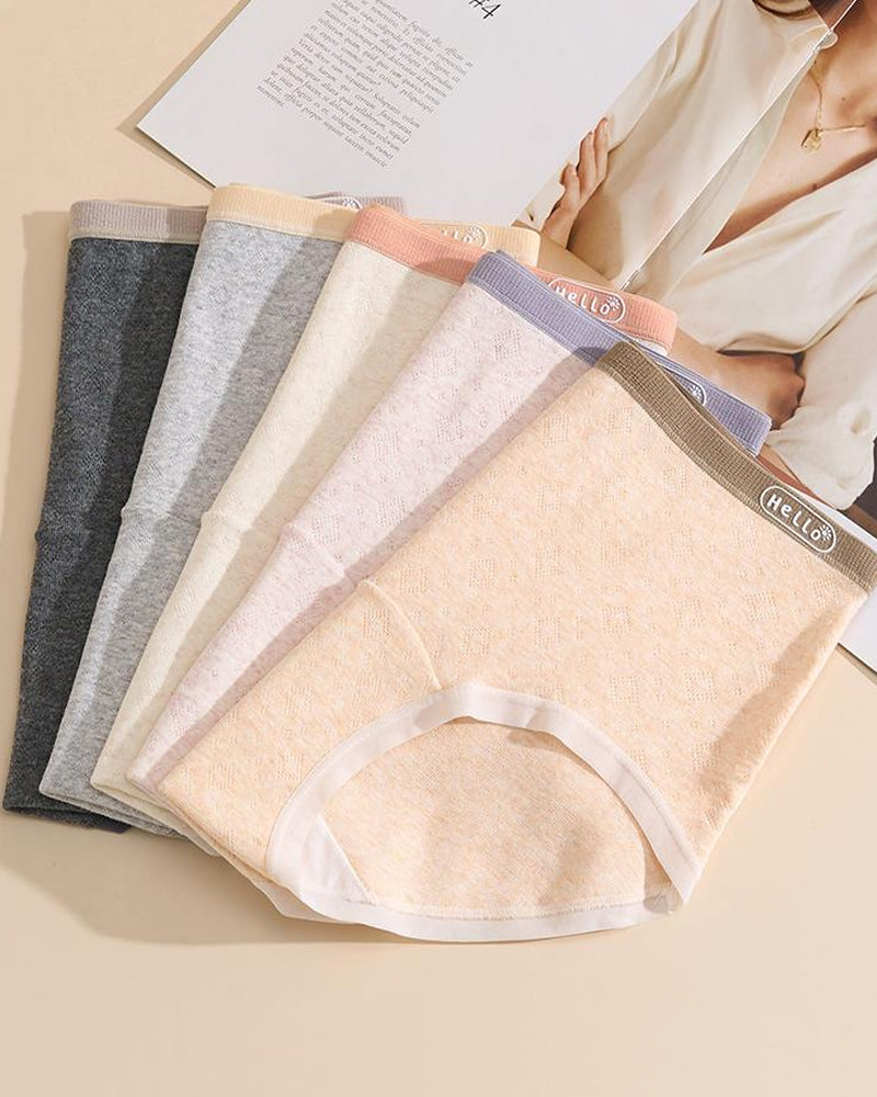 Plus Size 10A Antibacterial Cotton Extra Long Crotch High Waist Comfortable Briefs