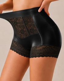 Three-Pack High Waist Tummy Control Lace Trim Briefs