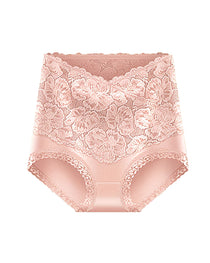Women's High-waisted Tummy-controlling Lace Cotton Comfortable Breathable Panties