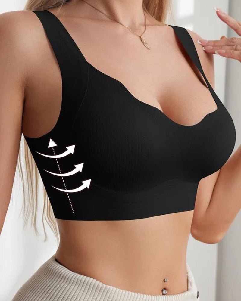 Women's Solid Wireless Push Up Bra, Breathable Comfortable Lingerie Top for Daily Wear, Women's Lingerie for All Seasons, Underwear Main image