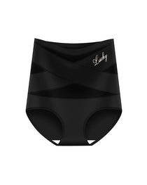 High Waist Tummy Control Breathable Mesh Cross Seamless Hip Lifting Briefs