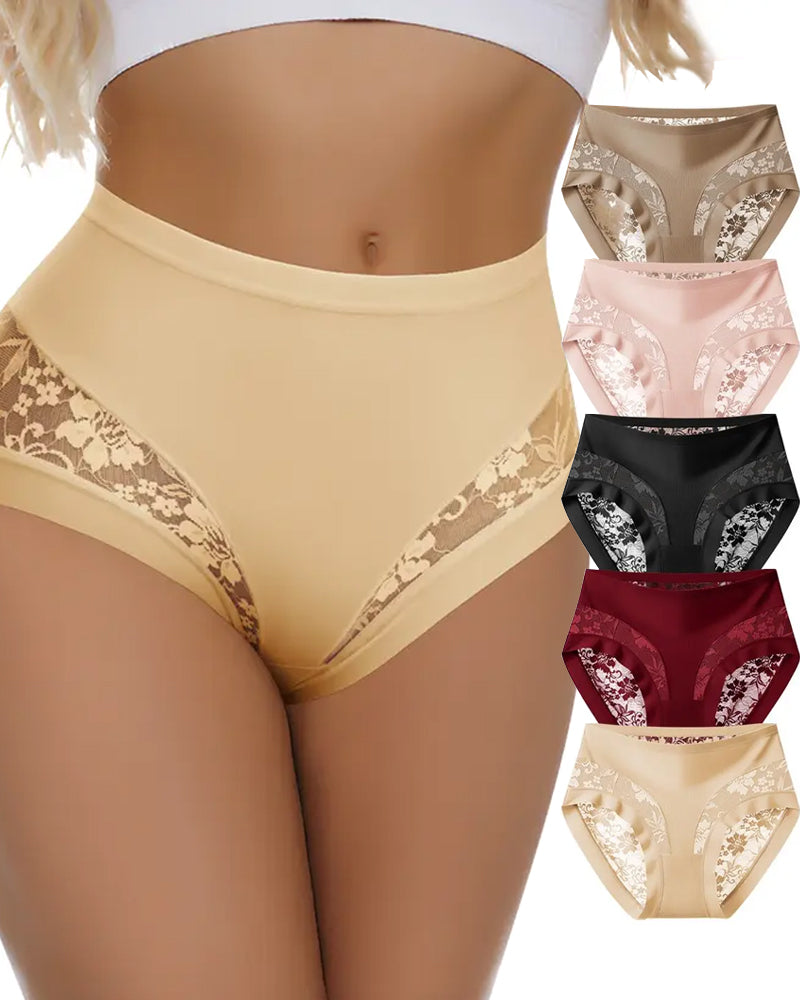 Mid-waisted Sexy Lace Seamless Breathable Comfortable Panties Main image