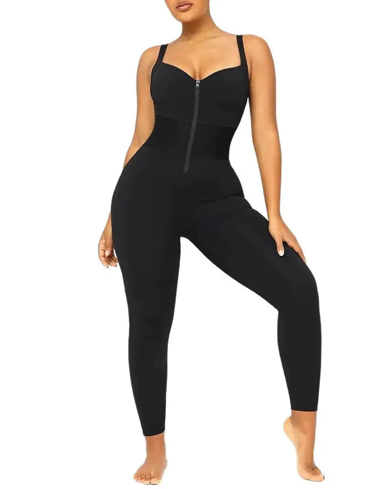 Elastic Waistband Tummy Control Hip Lift and Shaping Long Pants Jumpsuit Main image