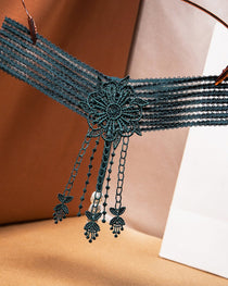 Sexy Tassel Open Crotch Pearl Massage Thong